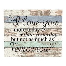 AMERICAN LUXURY GIFTS I Love You More Today- Rustic Love Message Wall Art Print- Distress Wood Charm Wall Decor For Home Decor, Bedroom Decor, Office Decor, Gift for Partner & Spouse, Unframed- 10x8