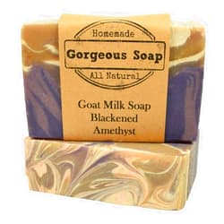 Handmade Blackened Amethyst Goat Milk Soap - All Natural Soap, Handmade Soap, Homemade Soap, Handcrafted Soap
