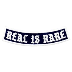 EmbTao Real is Rare Patch Embroidered Biker Applique Iron On Sew On Emblem