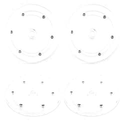 WOPPLXY 4Pcs Small Lazy Susan 6 Inch, 6 Inch Lazy Susan Turntable Acrylic Ball Bearing Rotating Tray, Rotating Swivel Base Clear Acrylic Plates for Kitchen Countertop, Pantry, Cabinet, Spices, Makeup