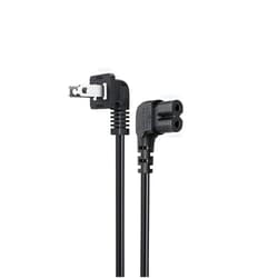 Goffeu Samsung Power Cord - 2-Prong L-Shaped AC, Compatible with LG, Sony, Sharp, Panasonic, TCL TVs (6FT)