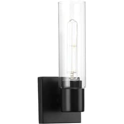 Progress Lighting P300299-031 Transitional One Light Bath Bracket from Clarion Collection in Black Finish,