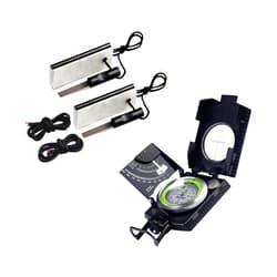 AOFAR AF-4074 Military Compass and Magnesium Fire Starter AF-374 (2-Pack) for Hiking,Lensatic Sighting Waterproof,Durable,Inclinometer for Camping,Boy Scount,Geology Activities Boating