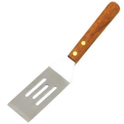 Chef Craft Select Stainless Steel Slotted Wooden Handle Cookie Spatula, 8 inches in length, Natural
