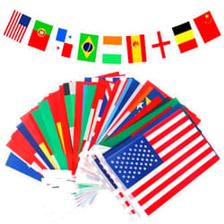 jijAcraft 50 Countries String Flag, 41 ft Flags of the World for Olympic Decorations, International Flags Pennant Banner for Bars, Sports Clubs, School Classroom, Garden （8.2