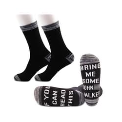 JXGZSO 2 Pairs Alcohol Lover Socks Whiskey Gift If You Can Read This Bring Me Some Drink Socks
