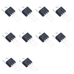 Bridgold 10pcs LM337T LM 337T 3-Terminal Negative Adjustable Output Voltage Regulator,1.5A,TO-220AB.