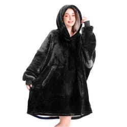 Aemicion Oversized Sherpa Fleece Blanket Hoodie - Soft, Warm, Thick Hooded Sweatshirt Blanket for Adults, Women, Girls, Teens