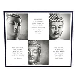YELLOWBIRD ART & DESIGN LARGE 11X14 - Positive Inspirational Quotes Buddha Posters - Zen Buddhism Wall Art - Spa Namaste Wall Decor, Yoga Studio, Home Office - Uplifting New Age Buddhist Meditation Spiritual Gifts for Women