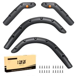 10L0L Golf Cart Fender Flares - Standard Fender Flares Front and Rear for EZGO TXT 1998-2013 Gas/Electric Carts with Metal Mounting Hardware Not Fits 48V Electric and Modified Cart