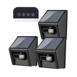 FOORIR Wireless Driveway Alarms Solar Driveway Sensor Alarm Ring Chime Motion Detector Outside Weatherproof Long Range Burglar Alert 1 Receiver + 3 Sensors