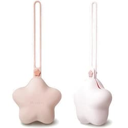 Moonkie Silicone Pacifier Holder Case, Cute Portable Pacifier Storage Case, 2 Pack