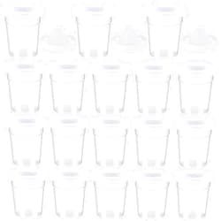 SiliFine 12 Packs No Spill Paint Cups with Lids for Kids Reusable Spill Proof Paint Cups for Classroom Arts Crafts Supplies