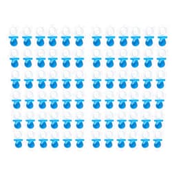 Tayarana 200 Pieces Tiny Acrylic Baby Pacifiers for Baby Shower Party Favors Filler Decorations Ice Cube Game Supplies Table Decor (Blue)