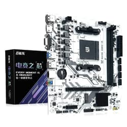 JUXIESHI B450 Motherboard Supports AMD Ryzen 5th/4th/3rd/2nd/1st Gen CPUs, AMD AM4 Motherboard with 2 x DDR4 Slots, PCIe 3.0, NVMe/SATA(NGFF) M.2, SATA 6Gb/s, USB 3.0, Plus HDMI-Compatible & VGA Port