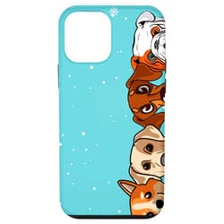 Graphicartel Dog Lover Lover iPhone 12 mini Peeping Dogggies Paw Print Pattern Dog Mom Lover Blue Green Case