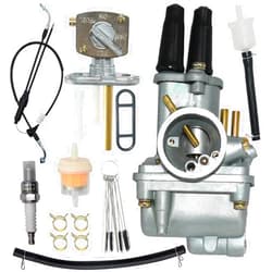 JDLLONG PW80 Carburetor For Yamaha PW 80 Y-Zinger Bike 1983-2006 Carb with Throttle Cable and Fuel Petcock Switch