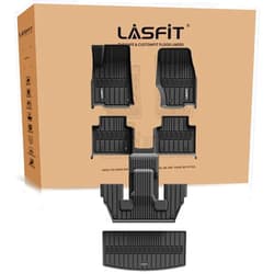 LASFIT Floor Mats & Cargo Mat Fit for Jeep Grand Cherokee L 2021-2025 (ONLY for 6-Passenger Without Center Console) All Weather Custom Fit Car Floor Liners