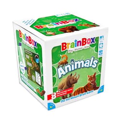 BrainBox Animals Card Game - Memory & Observation Game, 55 Detailed Scene Cards, Family-Friendly Trivia Game for Kids & Adults, Ages 8+, 1+ Players, 10 Min Playtime, Made by Green Board Games