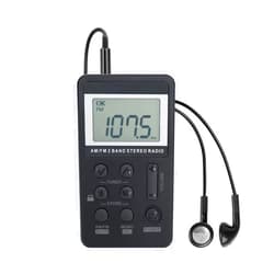 VR-robot Personal AM/FM Pocket Radio Portable VR-robot, Mini Digital Tuning Walkman Radio, with Rechargeable Battery, Earphone, Lock Screen for Walk/Jogging/Gym/Camping Electronics