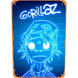 Muecddoa Music Gorillaz neon Plaque Poster Metal Tin Sign 8