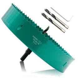 Qjaiune 180mm/7 Hole Saw BI-Metal Heavy Duty Hole Cutter for Wood Cornhole Boards Plastic Drywall Fiberboard