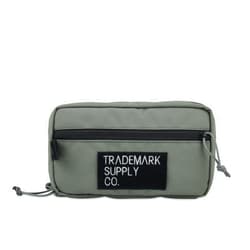 Trademark Supply Co. Trademark Supply Accessory Kit Organizer, Compact Bag Organizer with 2 Zippered Pockets, Durable Pouch for Travel Essentials, Charger Organizer or First Aid, 7 x 4 x 0.25 inches, Grey