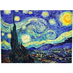 Palace Learning The Starry Night 1889 by Vincent Van Gogh - Fine Art Poster - Wall Art Print (LAMINATED, 18