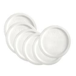 Weck Jar Keep Fresh Plastic Lids, 6 PACK (Large = 100mm). Fits Models 740, 741, 742, 743, 738, 739, 744, 745, 748, 974