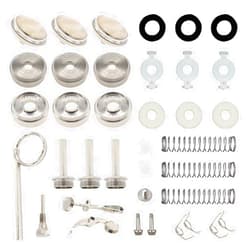 Cheerock Trumpet Repair Kit, Trumpet Repair Replacement Parts, Silver Trumpet Valve Cap Buttons Trumpet Valve Spring Screw Parts for Daily Repair of Wind Instrument