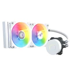 Cooler Master MasterLiquid ML240L ARGB V2 White Close-Loop AIO CPU Liquid Cooler, Dual Chamber Pump, 240mm Radiator, SickleFlow 120 PWM ARGB, AMD Ryzen AM5/AM4, Intel LGA1700/1200 (MLW-D24M-A18PW-RW)