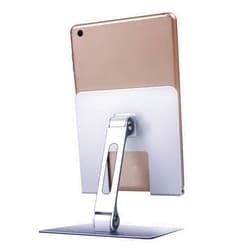 NIYET Tablet Stand for Desk, Adjustable and Stable Tablet Holder, Multi-Angle Foldable, Universal Compatibility for 4-13.3 Inches Tablets (Silver)
