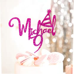 DOLPHIN CUSTOM Customize Name & Age birthday cake topper, Birthday party cake topper decoration, gitter wedding topper, Mother's day cake topper,Graduate,Baby shower
