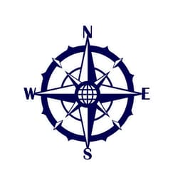 CustomMetalWorx Vintage Nautical Compass Rose - Metal Wall Art - Nautical Compass Retro Style V2