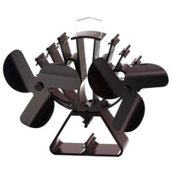 VODA Newly Designed Wood Stove Fan Heat Powered Fans with 2 Motors Larger Air Flow Fireplace Fan for Wood Burning/Log Burner Fireplace Perfect for Large Rooms