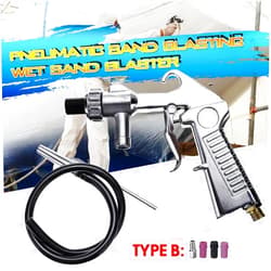 Lifyn2 M5RU Sand Blaster Gun Kit Sandblaster Feed Blast Spray Gun Sandblasting Gun Abrasive Tool Ceramic Nozzles Tips Kit Pneumatic Tools (Color : SandblasterTYPE B)
