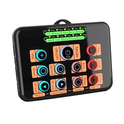 Hosabely Voice Changer, Compact Sound Card for PS4/PC/Xbox/Switch/Phone/Pad,Sound Effects Machine Mixer Board for Skype YouTuber Karaoke Gaming Recording Live Streaming with Microphone/Green LED Light