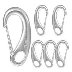 ZORUNNA Marine Carabiner Flag Clips, 2.75 Inch 316 Stainless Steel Clips, 660 Lbs Boat Fender Hooks Sailboat Accessories, Perfect for Camping, Fishing, Boating, Hiking and Bucket Hanging