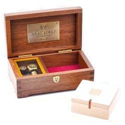 SOFTALK Castle in The Sky Music Box Walnut Wooden Collectible Musical Gifts for Christmas,Birthday Valentine's Day