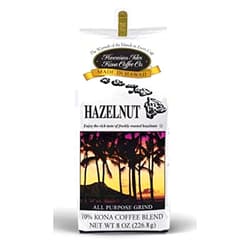 Hawaiian Isles Kona Coffee Co. Hazelnut - 8 ounce bag (226.8g)