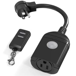 SURNICE Outdoor Wireless Remote Control Outlet with 2 FT Extension Cord, 260 Feet Range, 15 A Heavy Duty Waterproof Remote Controlled Light Switch for String Lights, FCC&UL Listed