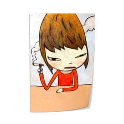LHFZSTQY Yoshitomo Nara Poster Yoshitomo Nara Cartoon Girl Poster (6) Canvas Art Wall Poster Printing Office Bedroom Aesthetic Poster 12x18inch(30x45cm) Unframe-style