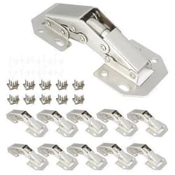 REDYA 10-Pack Hidden Hinges for Cabinet Doors Frameless Cabinet Hinges Concealed Surface Mount Cabinet Hinges