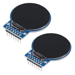 AITRIP 2PCS 1.28 Inch 1.28'' TFT LCD Display Module Round RGB 240 * 240 GC9A01 Driver 4 Wire SPI Interface 240x240 PCB for Arduino/Raspberry Pi/Nano/STM32