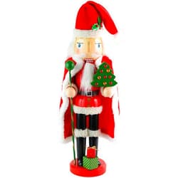 Ornativity Christmas Santa Claus Nutcracker - Holiday Wooden Xmas Nutcracker Santa Figure Home Decoration 13.5