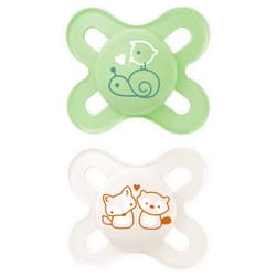 MAM Original Start Newborn Baby Pacifier, Best Pacifier for Breastfed Babies, Sterilizer Case, Unisex, 0-3 Months, 2 Count (Pack of 1)