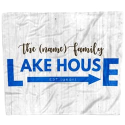Teegarb Letter Blanket Personalized Lake House Themed Name Blanket Customized Name Vacation Home Fleece Throw for Men Women Unique Custom Inspirational Quotes Rest House Fleece Blanket for Mom and Dad (50x60)