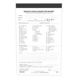 BUCK TAPE AS TOUGH AS A BUCK Detailed Driver Vehicle Inspection Report Book - 2-Ply Carbonless, 5.5