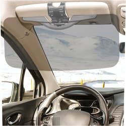 GQLHYD Car Sun Visor,HD wear-Resistant PC Lens，Anti- Polarized/Anti-GlareAdjustable car Visor Extender, Driving Goggles, Easy to Install Sun Visor for car，Grey (ZYB-HE)