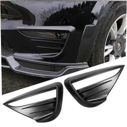 FLAMPETUS Front Fog Light Trim Cover for Tesla Model Y, 2PCS Fog Lamp Eyebrow Eyelids Cover Frame Blade Trim, Spoiler Accessories Fit Model Y 2017-2023 2024, Matte Black